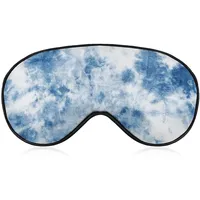 Lustige Schlafmaske für Damen und Herren, Batik-Abstraktes Blau-Weiß, weiche Augenbinde, Augenmaske zum Schlafen, verstellbares elastisches Band, Verdunkelungs-Schlafbezug, Augenschutz für Reisen, S