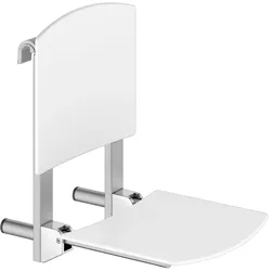 KEUCO Care Klappsitz zum Einhängen, Accessoires, aluminium/weiß
