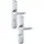 HOPPE Langschildgarnitur Atlanta F1 Grau/ Silber 1530/273P