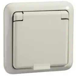Elso ELG235044 Steckdose 16A komplett IP44 FASHION Schraubklemme reinweiß