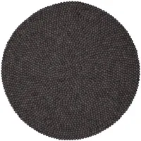 myfelt - Hugo Filzkugelteppich, Ø 90 cm, anthrazit