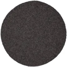 myfelt - Hugo Filzkugelteppich, Ø 90 cm, anthrazit