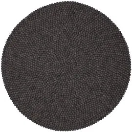 myfelt - Hugo Filzkugelteppich, Ø 90 cm, anthrazit