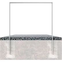 Schake Flachstahlbügel 80x12mm, Breite: 450mm Gesamthöhe:1200 mm ohne Querholm feuerverzinkt