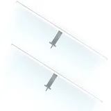 kalb Material für Möbel LED Aufbauleuchte, 600mm, silber-grau, neutralweiss, 2er SET