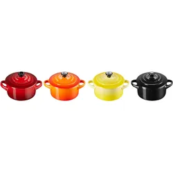 LE CREUSET Mini-Cocotte 4er-Set 10cm FEUER UND FLAMME - D ca. 10,00