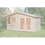 Weka Fensterladen 1-seitig für Fenster 91 x 91 cm Beige