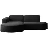 kaiser möbel Ecksofa Designer MODENA STUDIO stoff Dicker cord Poso Schwarz Links