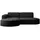 kaiser möbel Ecksofa Designer MODENA STUDIO stoff Dicker cord Poso Schwarz Links
