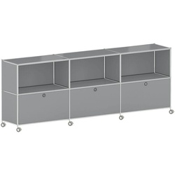 viasit Sideboard »System 4« auf Rollen grau, 227.9x82.6x40.4 cm