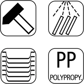 APS Tablett grau rechteckig 35,0 x 27,0 cm