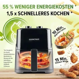 GOURMETmaxx Heißluft-Fritteuse 3,2 1300W schwarz