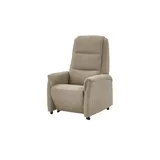 Hukla Fernsehsessel Dean Mikrofaser 70 x 105 x 88 cm Beige elektrisch