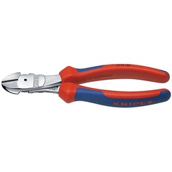 Knipex Kraft-Seitenschneider verchromt 250mm mit Kunststoff Griff