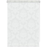 GARDINIA Mini-Rollo Ornament zum Klemmen, Tageslicht-Rollo, Blickdicht, Alle Montage-Teile inklusive, Weiß, 100 x 175 cm