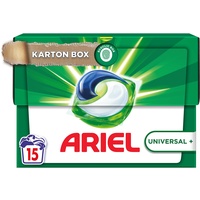 Ariel Allin1 PODS Waschmittelkapseln Universal+, Ausgezeichnete Fleckentfernung Auch Bei Niedrigen Wassertemperaturen, 15 Waschladungen