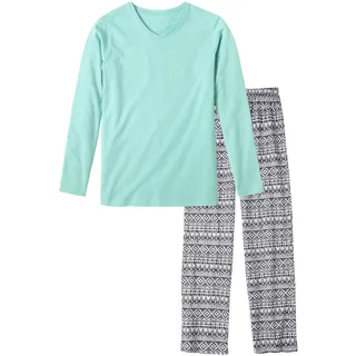 Buffalo Pyjama, (2 tlg., 1 Stück), mit cool bedruckter Hose Buffalo mint, schwarz-weiß-gemustert