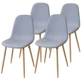 Albatros Esszimmerstühle 4er Set Grau- Komfortabler Polsterstuhl für Modernes und Stilvolles Design am Esstisch - Küchenstuhl oder Stuhl Esszimmer mit hoher Belastbarkeit bis 110kg