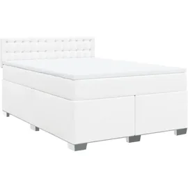 vidaXL Boxspringbett 140 x 200 cm Weiß