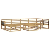 vidaXL Outdoor-Sofagarnitur 7-tlg. Weiß Akazie