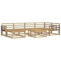 vidaXL Outdoor-Sofagarnitur 7-tlg. Weiß Akazie