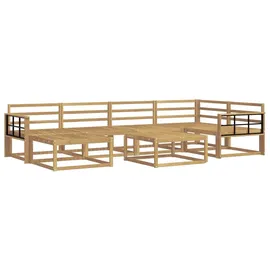 vidaXL Outdoor-Sofagarnitur 7-tlg. Weiß Akazie