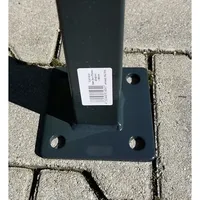 PEDDY SHIELD Eckpfosten, 110 cm Höhe, für Ein- und Doppelstabmatten, grau