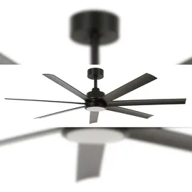 LUCCI AIR Atlanta 142 cm Deckenventilator Schwarz