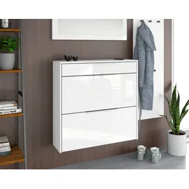 borchardt Möbel Oliva Schuhschrank 89 x 24 x 88 cm Weiß