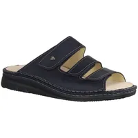 Finn Comfort Mataro Herren Pantolette blau schwarz gefettetes Nubukleder : 46 Schuhgröße: 46 - Marine