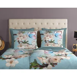Good Morning Mayla Blume Blau 200 x 200 cm + 2 x 80 x 80 cm