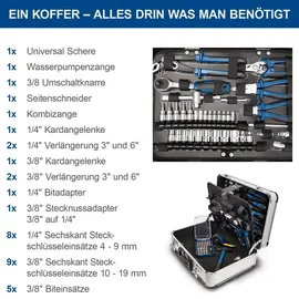 SCHEPPACH Werkzeugkoffer TB150 101-tlg. blau 32,0 x 15,0 x 46,0 cm