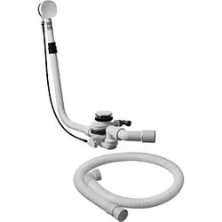 Duravit Ab- und Überlaufgarnitur 791235000001000 mit Bodenzulauf, lange Ausführung, chrom
