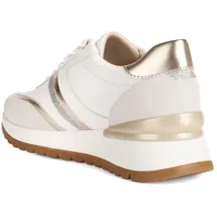 GEOX Damen D DESYA Sneaker, White/Off White, 37 EU