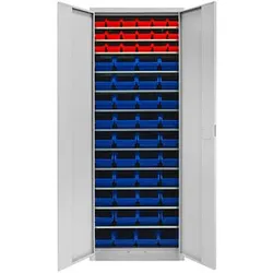 ADB Stahlschrank 40829 lichtgrau 71,0 x 30,0 x 195,0 cm, aufgebaut