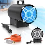 LZQ Gasheizgebläse 15kW, Gas Heizgerät mit Druckregler & Überhitzungsschutz, für Werkstätten & Industrie