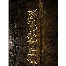 Konstsmide LED Mini Lichterschlauch Kunststoff 5 m mit Lichtsensor und Timer 65 warmweiße Dioden weiß