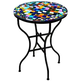 Marrakesch Orient & Mediterran Interior Mosaiktisch Ø 80 x 75 cm Bunt