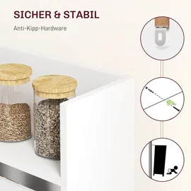 Homcom Küchentisch 78,5 x 91 x 90 cm weiß