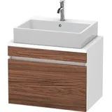 Duravit DuraStyle Waschtisch-Unterschrank DS530102118 70 x 47,8 cm, nussbaum dunkel/weiß matt, für Konsole, 1 Auszug