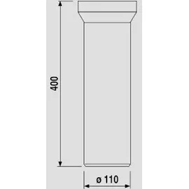 Sanit Eisenberg WC-Anschlussstutzen Anschlussgarnitur 400 mm DN 100 weiß
