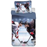 BrandMac Bettwäsche Hockey Eishockey Kissenbezug 80 x 80 cm und Bettbezug 135 x 200 cm