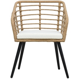 vidaXL Polyrattan Bistro Set 3-tlg. eiche