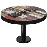 GGM Möbel BML | Bistro Loungetisch | Ø:H 70 x 41 cm | Vintage Bunt / Schwarz