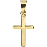 Kreuzanhänger JOBO "Anhänger Kreuz", gold (gelbgold 333), Schmuckanhänger, Damen, Gelbgold 333, 333 Gold