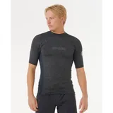 Rip Curl Dawn Patrol UPF Perf Short Sleeve black marle L
