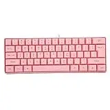 V700 RGB-Tastatur mit Hintergrundbeleuchtung, Gaming, USB, 61 Tasten, Kabelgebunden, Mechanisch, Beleuchtet, Gamer, Rosa, Gaming-Tastaturen