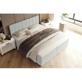 SUN GARDEN Boxspringbett 180 x 200 cm H3 Grau