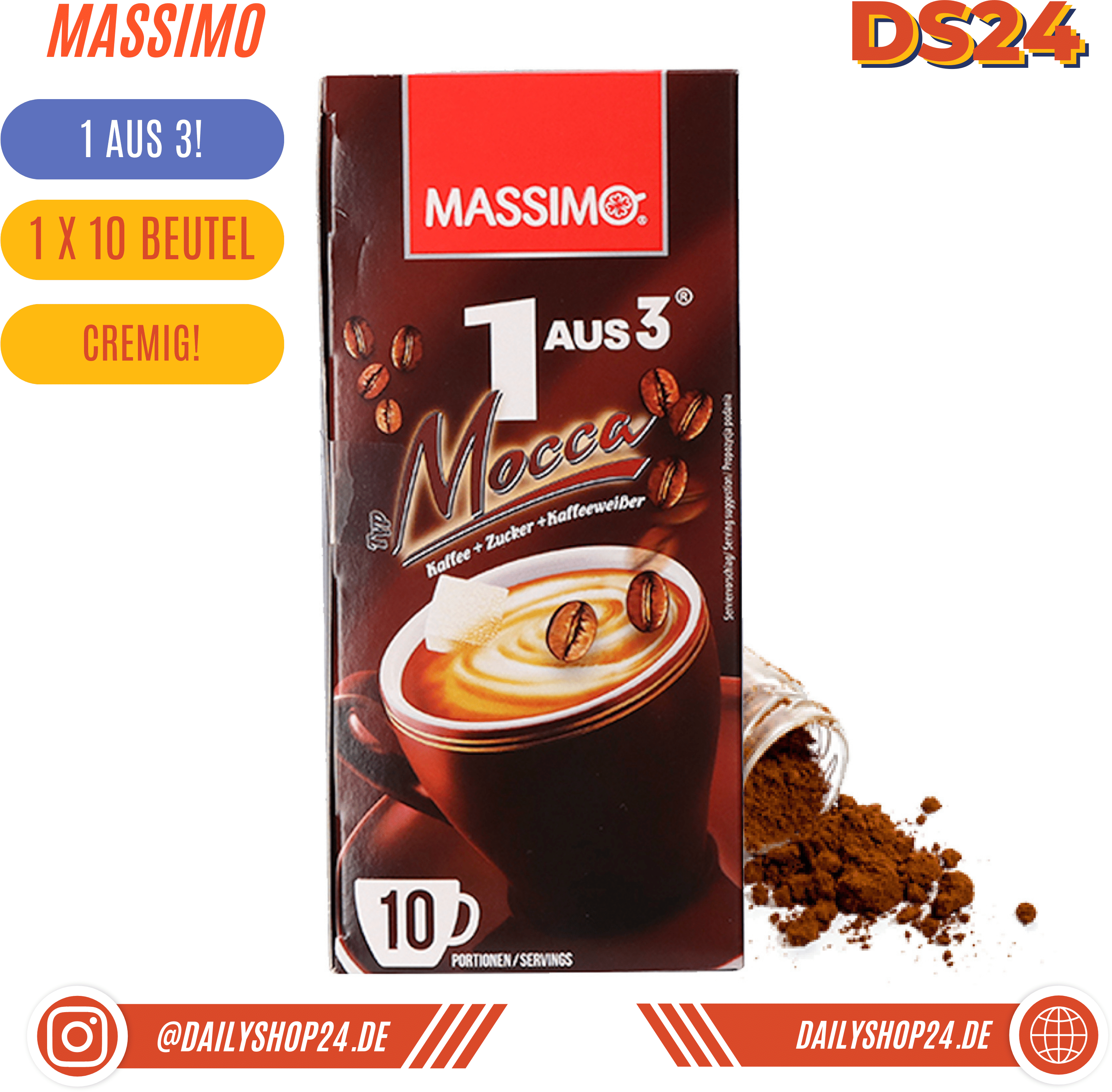 MASSIMO Kaffe Sticks - 1 St√ock / 1 aus 3 Mocca