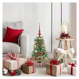 vidaXL Weihnachtsbaum mit Beleuchtung 150 LEDs Grün 65 cm